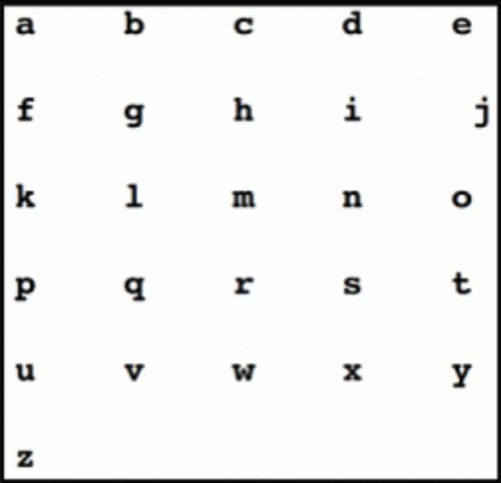 alphabet grid